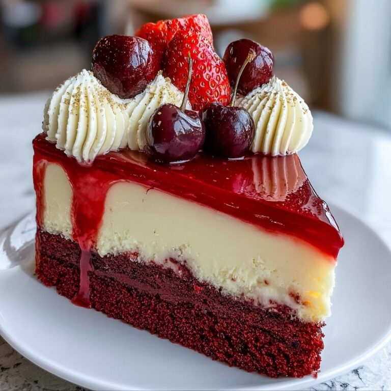 Red Velvet Strawberry Cheesecake – Creamy & Stunning Dessert Recipe