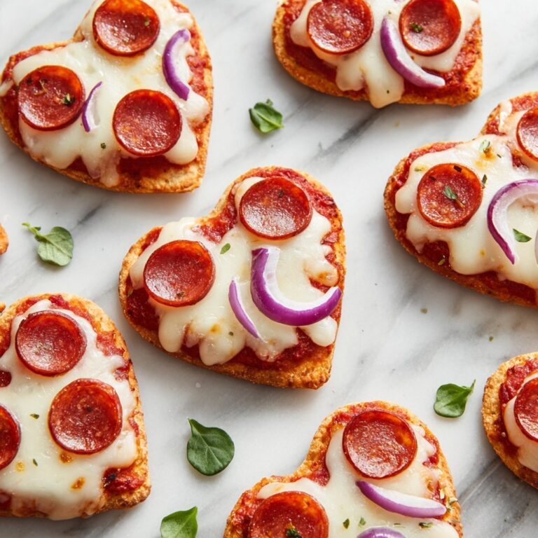 Heart-Shaped Mini Pizzas Recipe