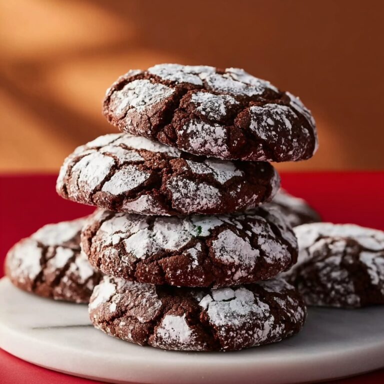 Rich Chocolate Peppermint Crinkle Cookies Recipe