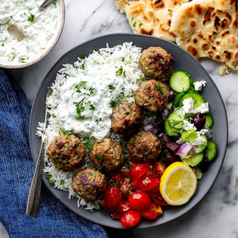 Greek Turkey Meatballs with Tzatziki Recipe