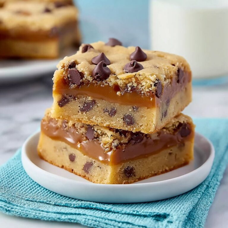 Salted Caramel Chocolate Chip Cookie Bars Recipe