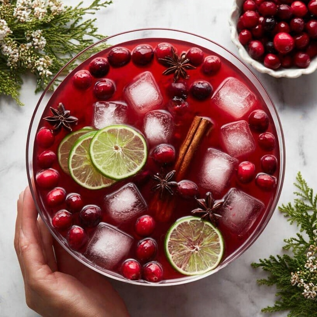 Festive Non-Alcoholic Cranberry Punch Recipe - Recipe Image