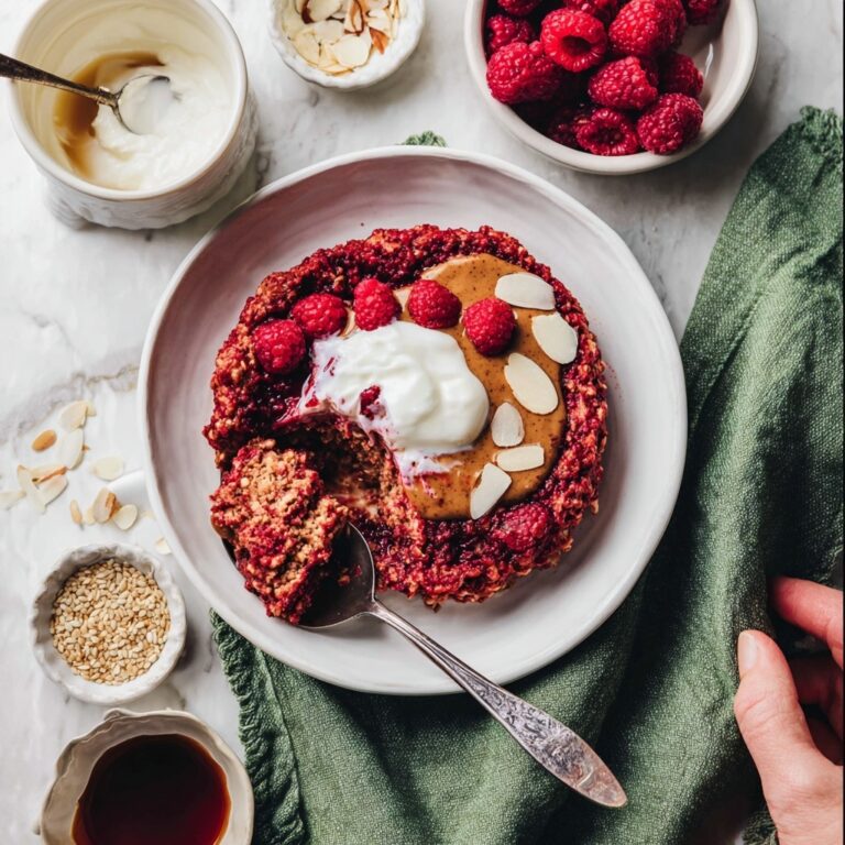 Simple Healthy Raspberry Oatmeal Porridge Recipe