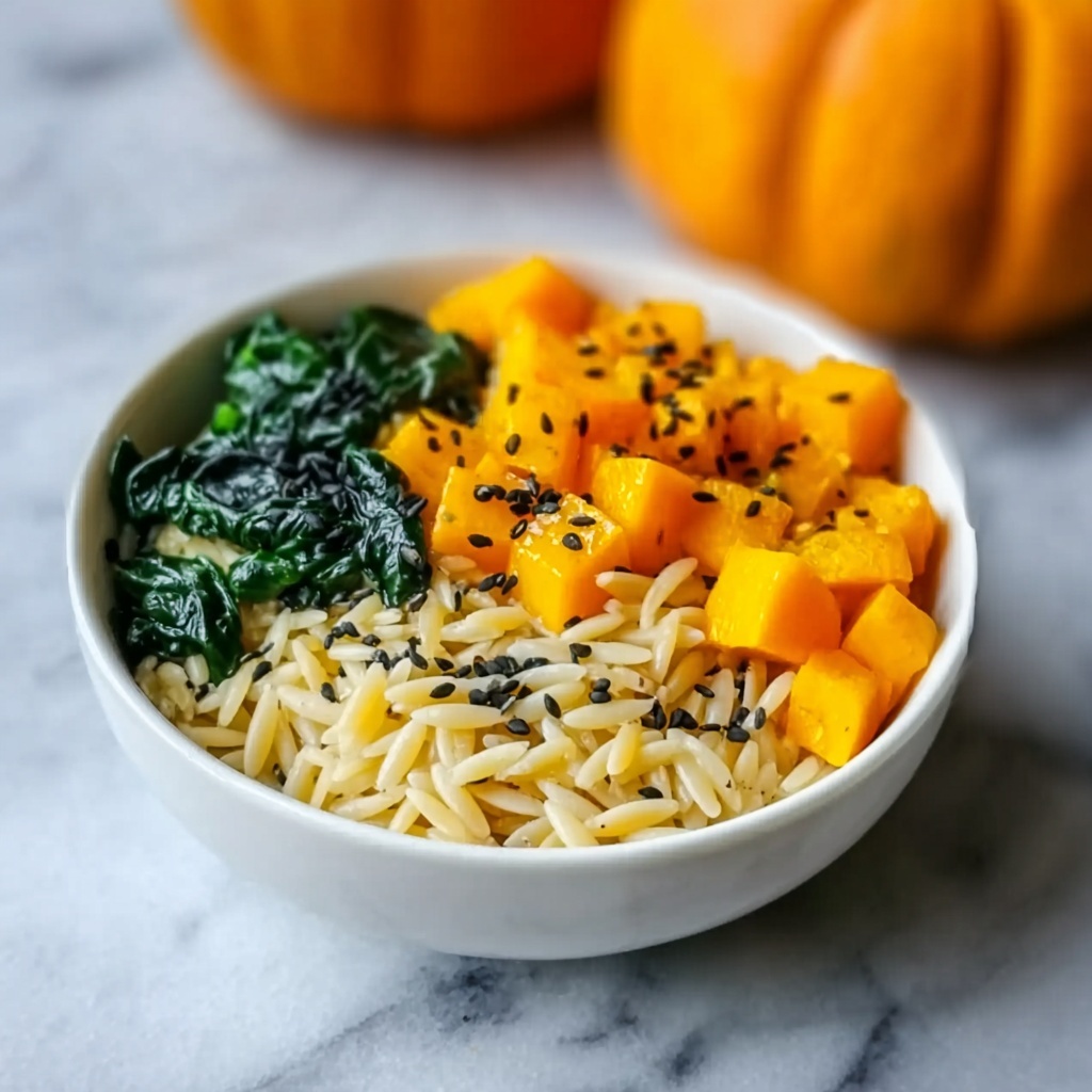 Creamy Orzo with Roasted Butternut Squash and Spinach Recipe - Recipe Image