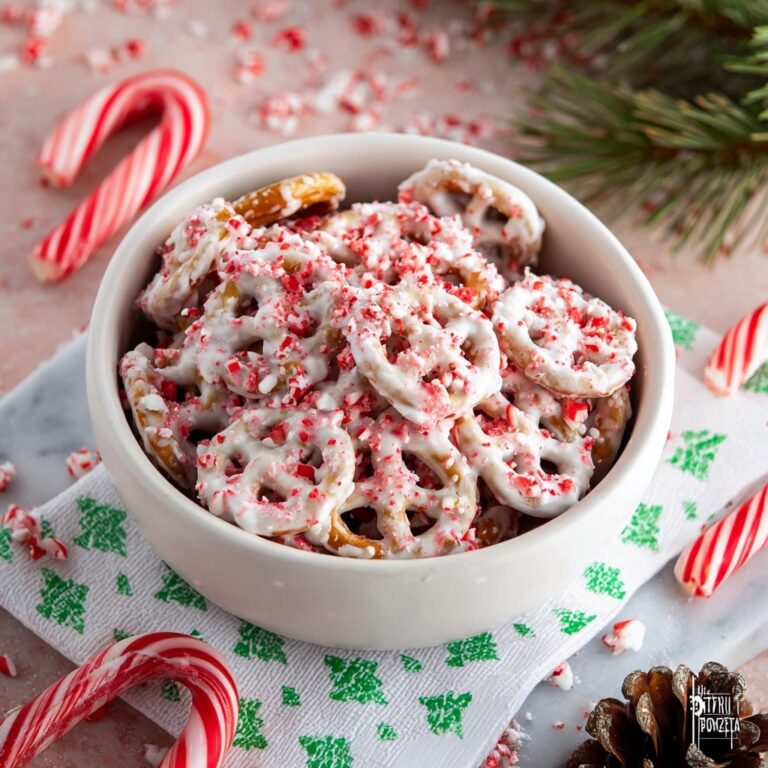 White Chocolate Peppermint Pretzels Recipe