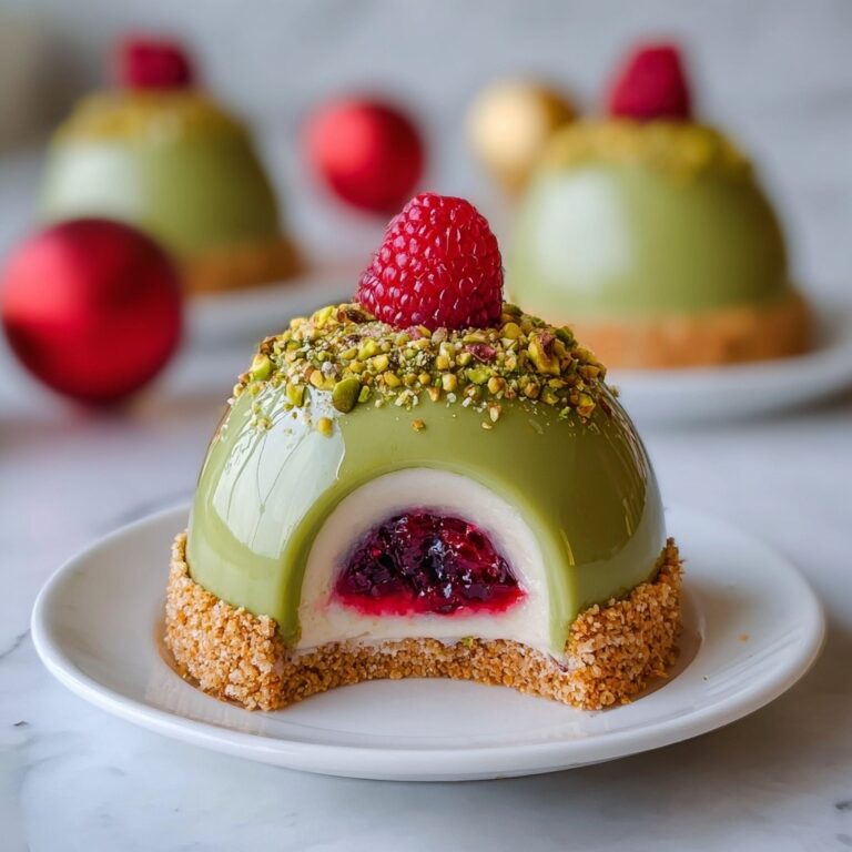 Pistachio & Raspberry Cheesecake Domes Recipe