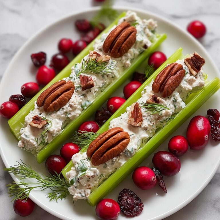 Cranberry Pecan Holiday Celery Boats Recipe