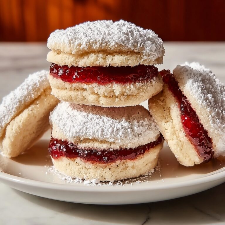 Raspberry-Filled Almond Snowball Cookies Recipe