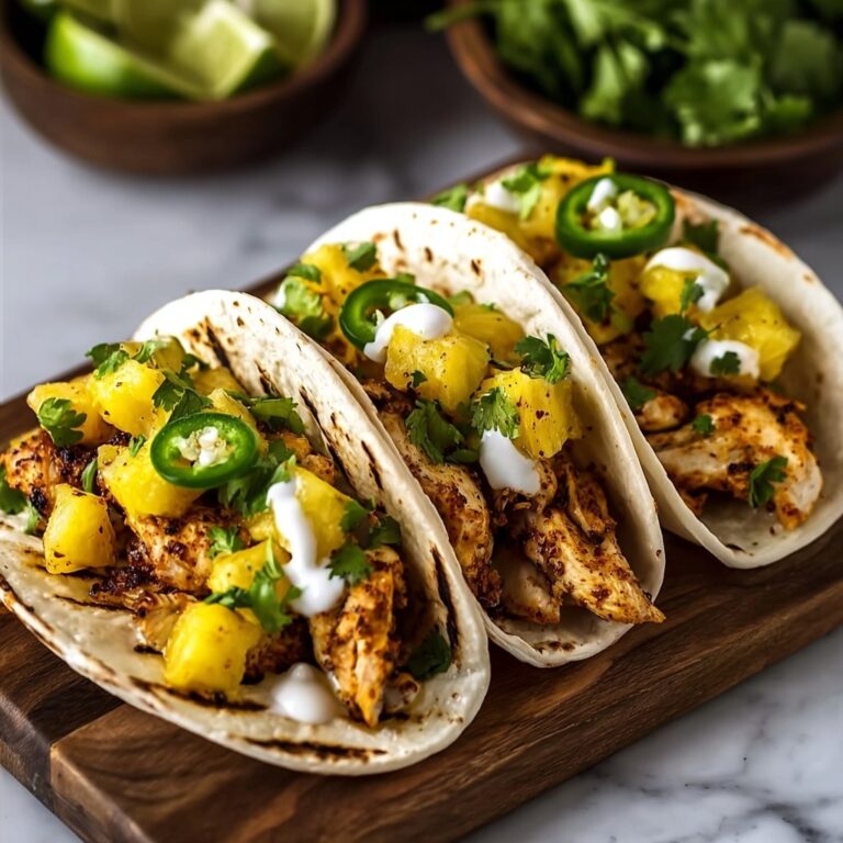 One Pan Chicken and Pineapple Tacos Recipe