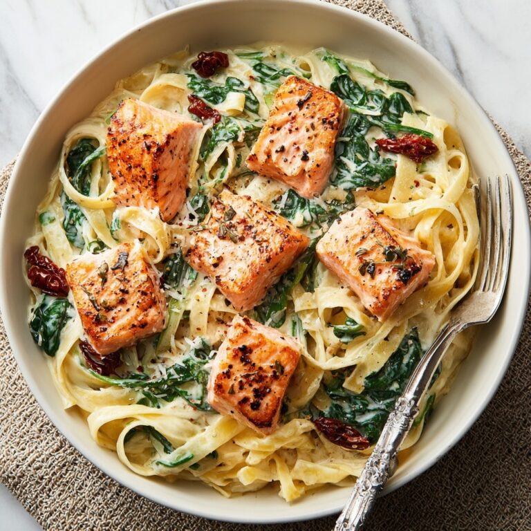 Creamy Tuscan Salmon Pasta Recipe