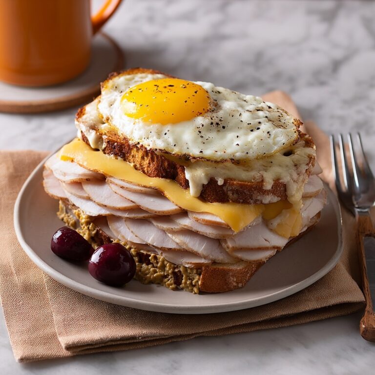 Cluck Madame with Bechamel and Sunny Side Up Eggs Recipe