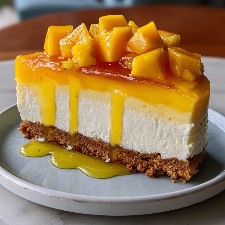 Mango Cheesecake Cake – Tropical Layered Dessert with Creamy Cheesecake Recipe