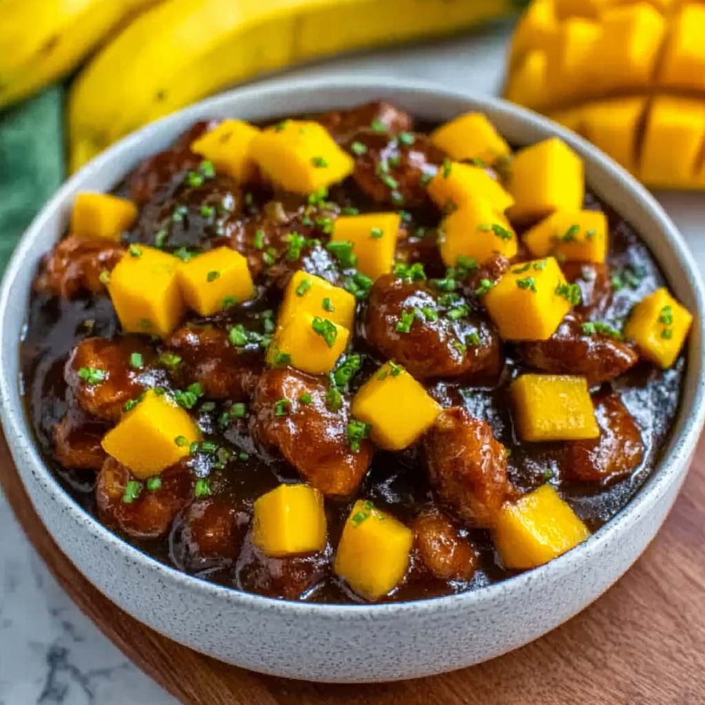 Chinese Style Mango Chicken Stir Fry Recipe - Recipe Image