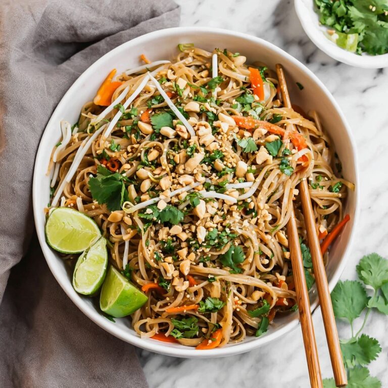Vegetable Pad Thai with Rice Noodles Recipe