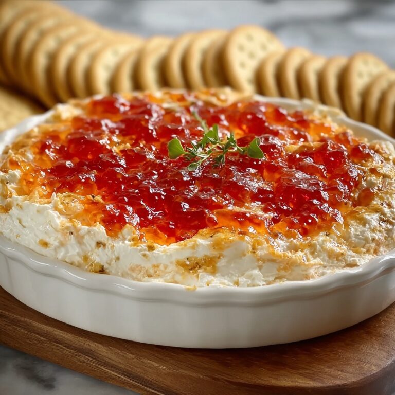 Pepper Jelly Cheese Dip with Melty Pepper Jelly Topping Recipe