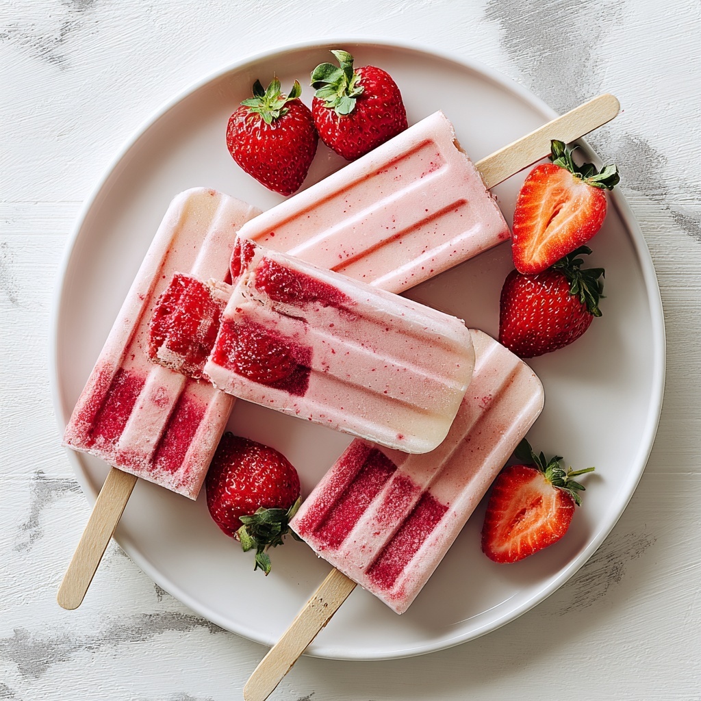 Strawberry Breakfast Popsicles Recipe - Recipe Image