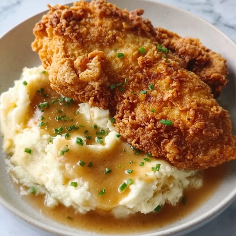 Crispy Fried Chicken with Creamy Mashed Potatoes Recipe