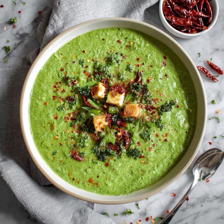Spinach Curry Sauce with Crispy Tofu Recipe
