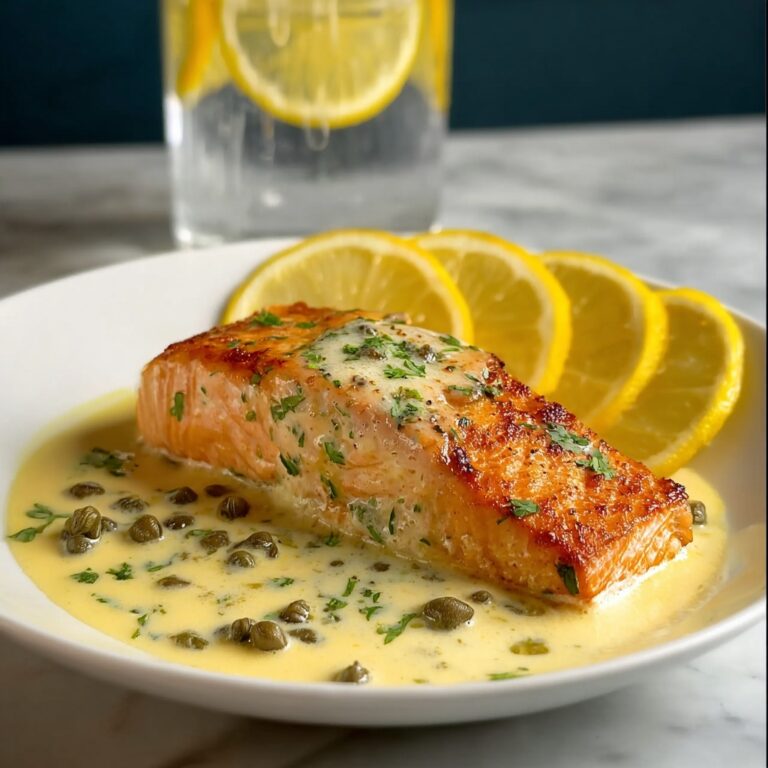 Quick Creamy Salmon Piccata with Lemon and Capers Recipe