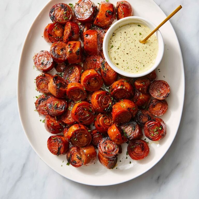 Easy Air Fryer Kielbasa with Creamy Mustard Sauce Recipe