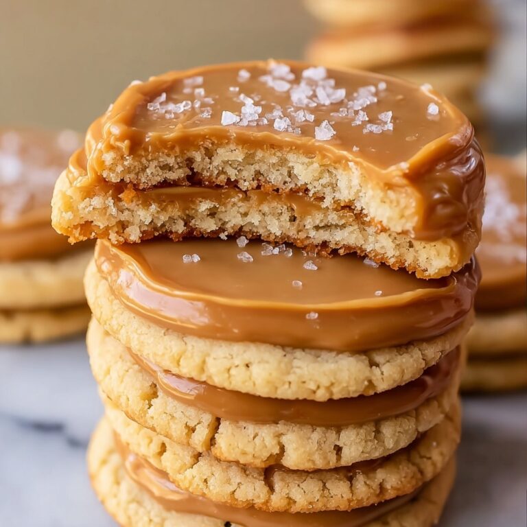 Salted Caramel Cookies with Glaze and Flaky Salt Recipe