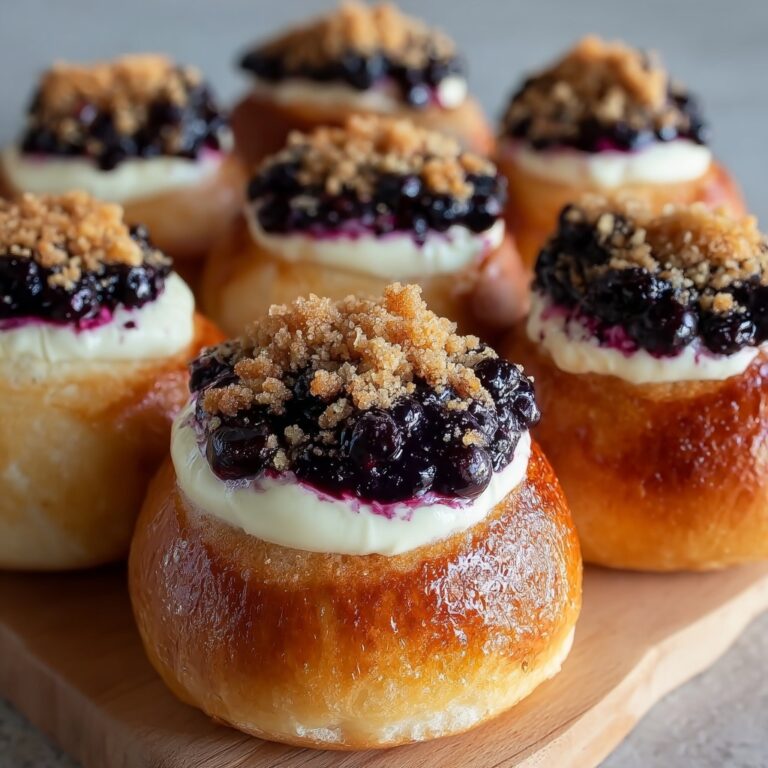 Blueberry Cheesecake Brioche Buns Recipe