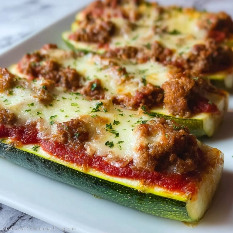 Crispy Chicken Parmesan Stuffed Zucchini Boats with Garlic Parmesan Knots Recipe
