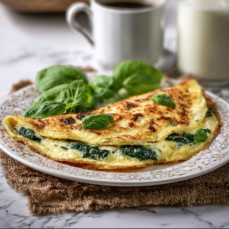Spinach & Feta Omelette Recipe
