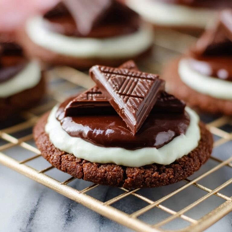 Frosted Mint Chocolate Brownie Cookies Recipe