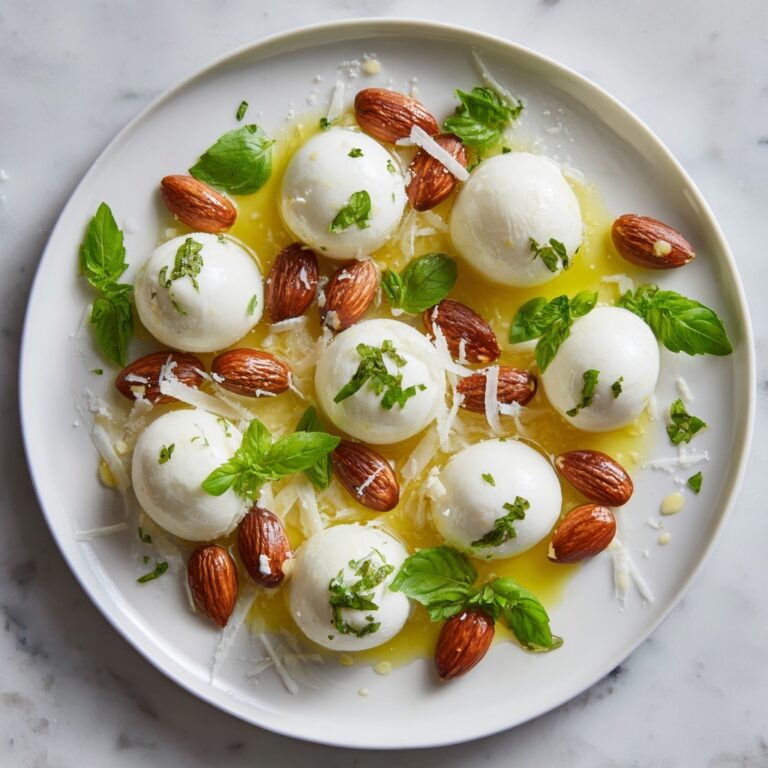 Polished Pebble Oval Cheeses with Roasted Almonds and Fresh Herbs Recipe