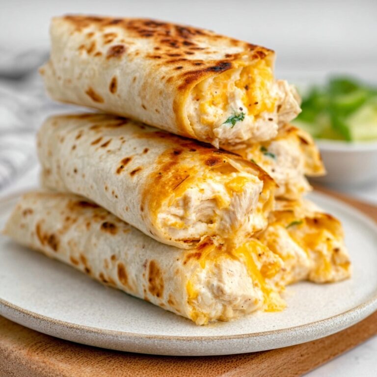 Cheesy Chicken Garlic Wraps Recipe