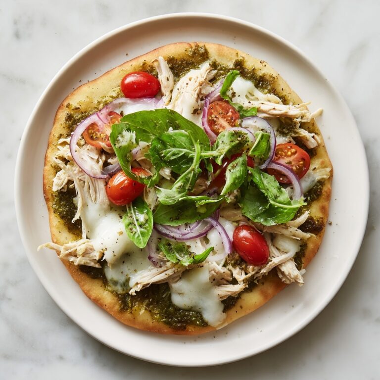 Pesto Chicken Flatbread Recipe