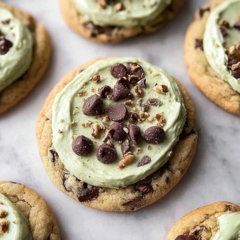 Pistachio Chocolate Chip Cookies Stuffed with Pistachio Spread Recipe