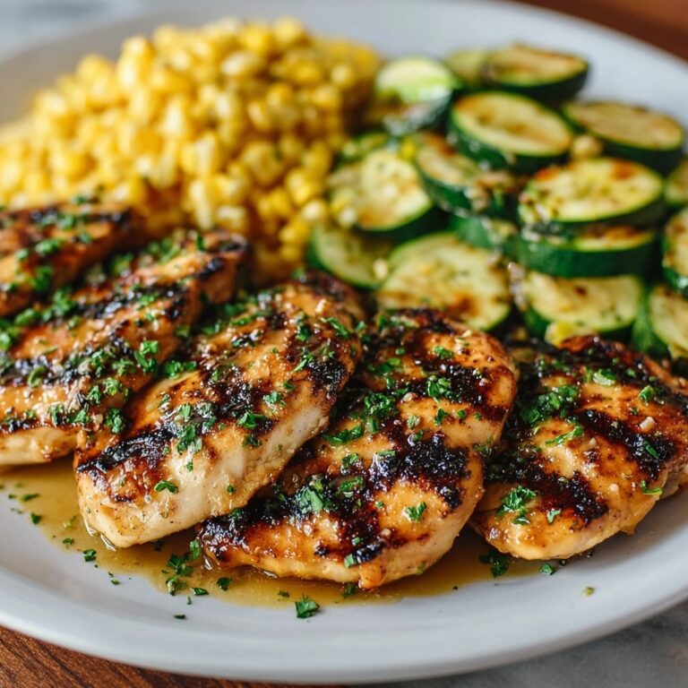 Garlic Butter Chicken with Zucchini and Corn Recipe