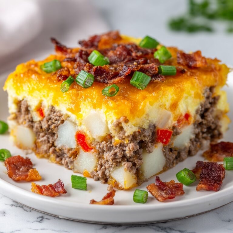 Crockpot Breakfast Casserole with Sausage, Bacon, and Cheese Recipe