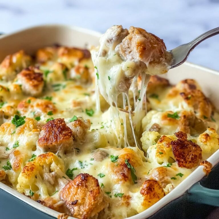 Keto Chicken Alfredo Casserole Recipe