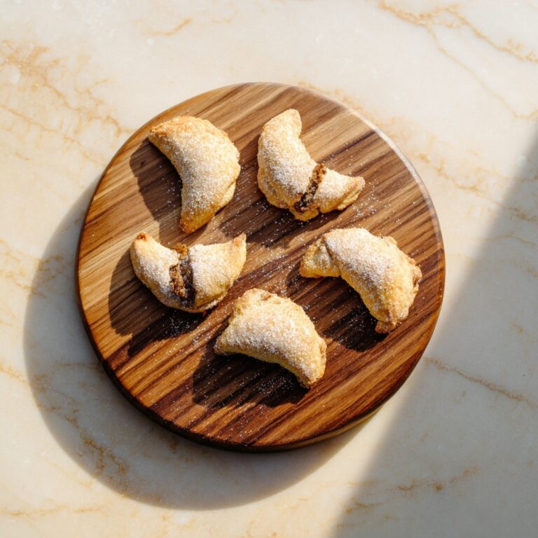 Crescent-Shaped Rugelach with Raisin–Walnut Filling Recipe