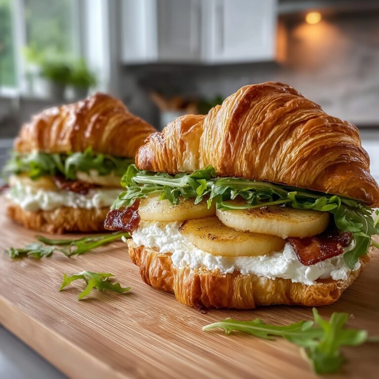 Apple Goat Cheese Croissant Sandwiches Recipe