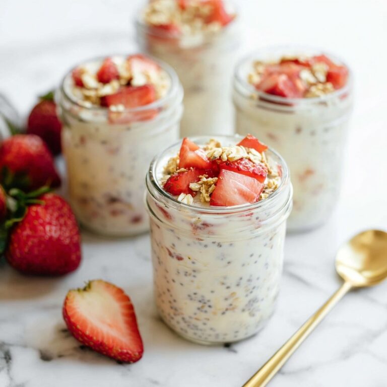 Strawberry Cheesecake Overnight Oats Recipe
