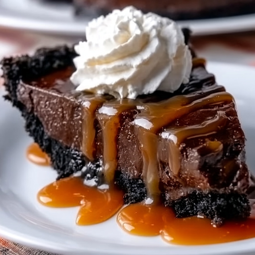 Decadent Caramel Brownie Pie Recipe - Recipe Image