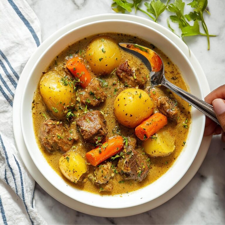 Hearty Pork Stew with Red Potatoes and Cream Recipe