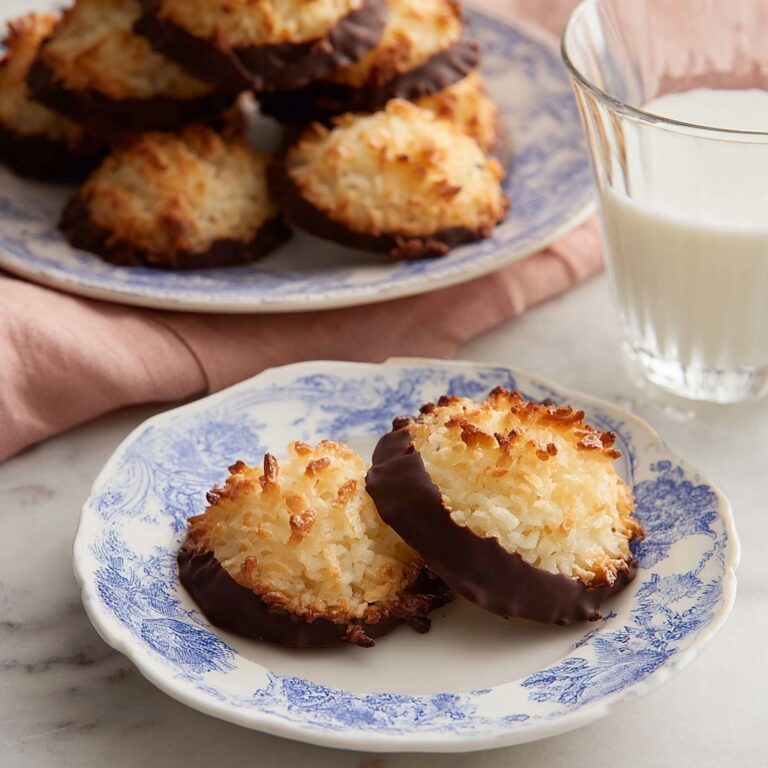 Coconut Macaroon Cookies with Chocolate Drizzle Recipe