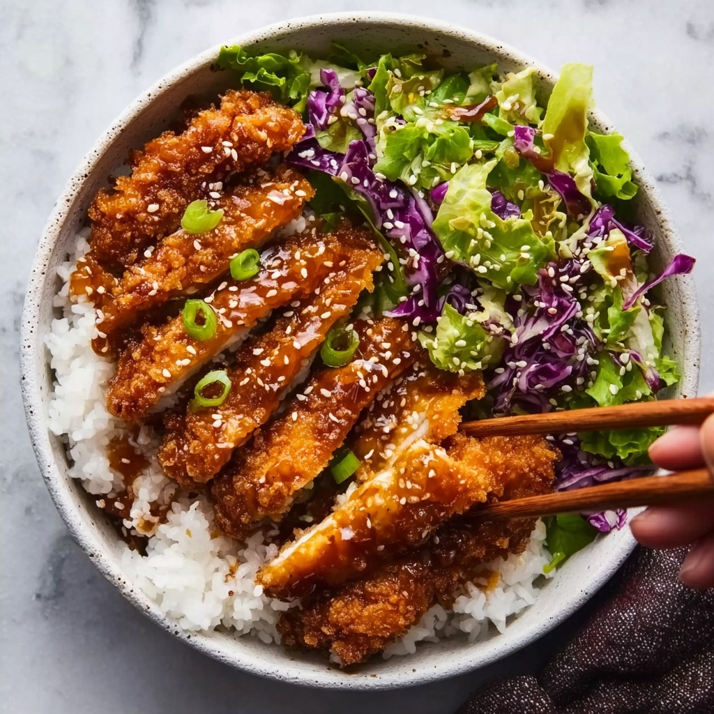Japanese Chicken Katsu Bowls with Tonkatsu Sauce Recipe - Recipe Image