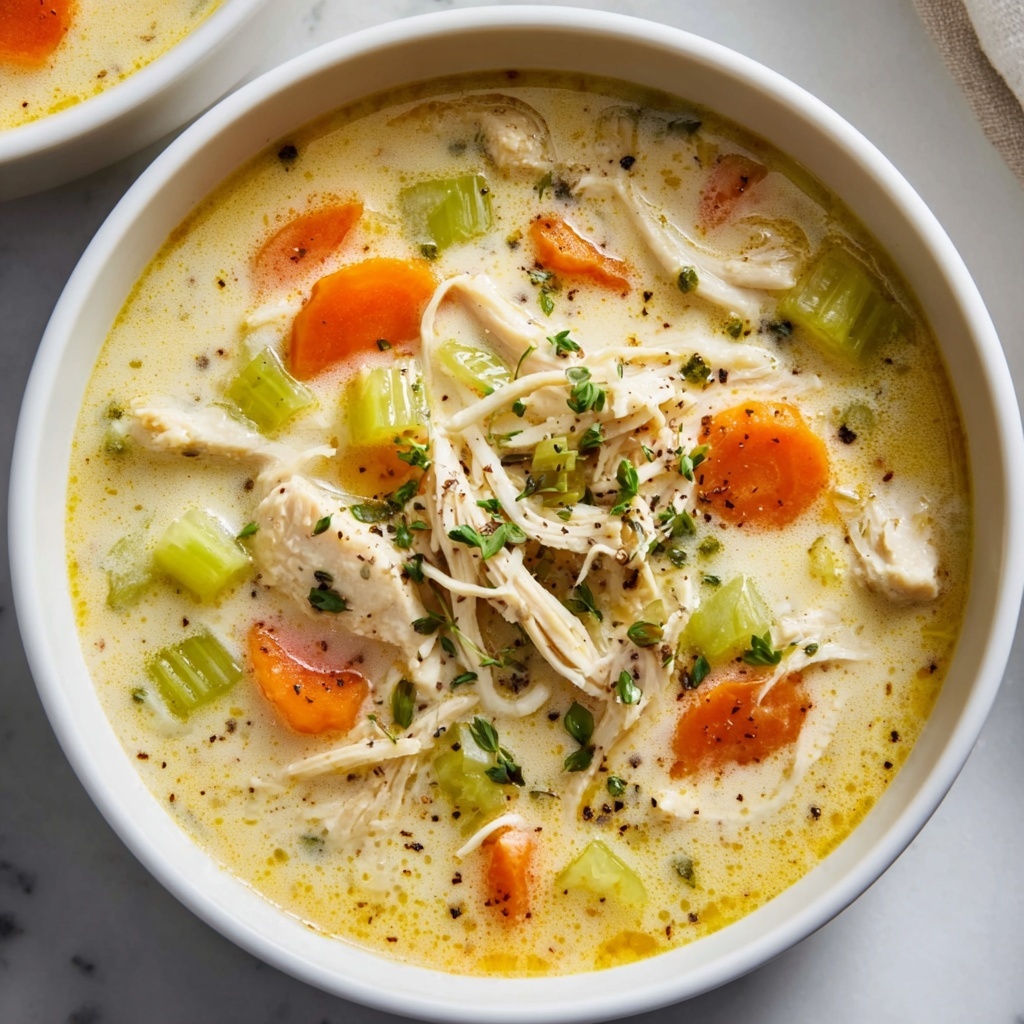 Creamy Lemon Chicken Noodle Soup Recipe - Recipe Image