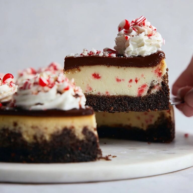 Peppermint Cheesecake with White Chocolate and Crushed Peppermints Recipe