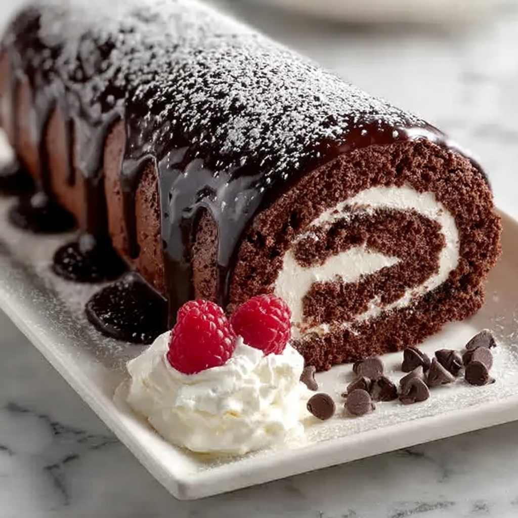 Chocolate Cake Roll Recipe - Recipe Image