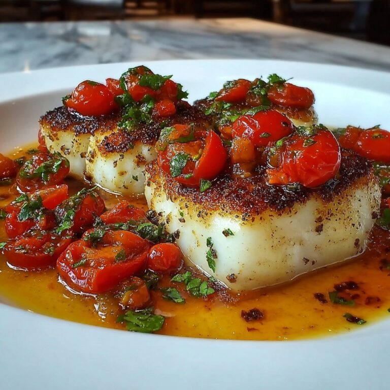 Seared Cod with Tomato Basil Sauce Recipe
