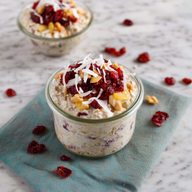 Coconut Cranberry Overnight Oats Recipe