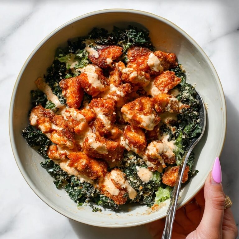 Crispy Buffalo Tofu with Caesar Salad Recipe