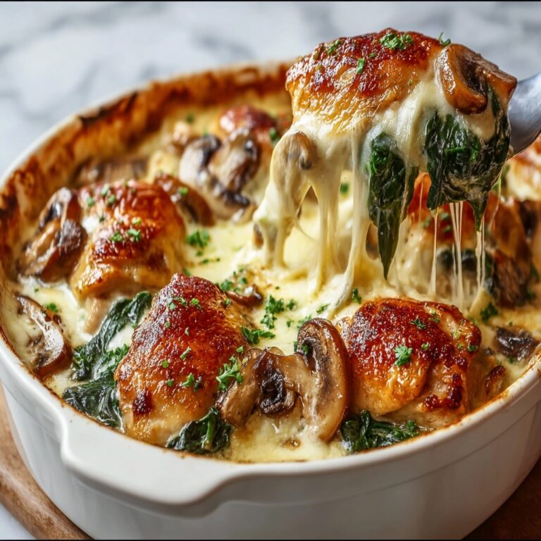 Chicken Spinach and Mushroom Low Carb Casserole Delight Recipe